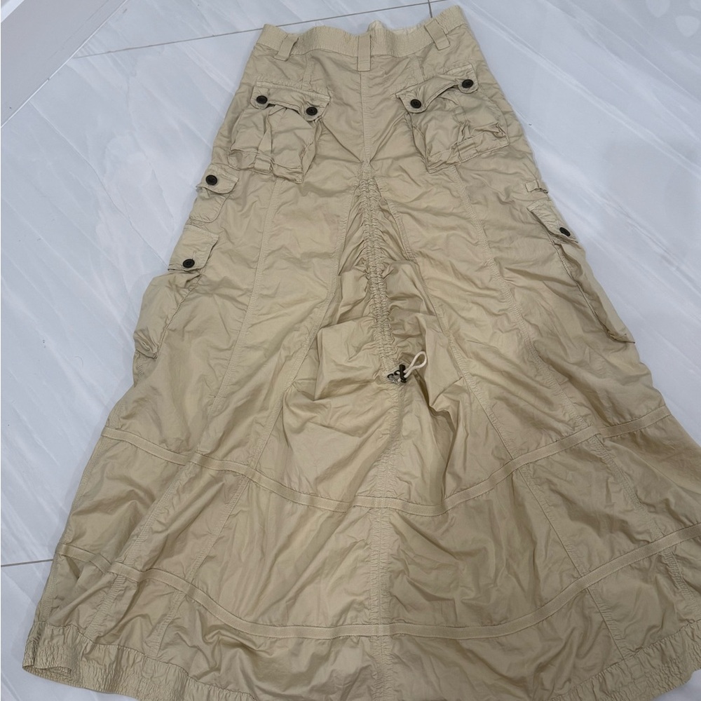 Rare Rugby Ralph Lauren Beige cargo Maxi Skirt